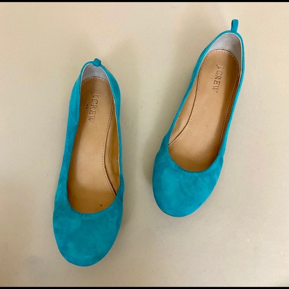 J. Crew Shoes - J. Crew Blue Suede Ballet Flats Size 6.5